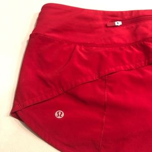 SOLD 🥰 Red Lulu lemon athletic shorts